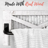 Autumn Alley Farmhouse Rustic Towel Rack Holder - Wood Towel Rack - Farmhouse Towel Holder for Rustic Bathroom and Farmhouse Kitchen Style Décor - 24" Wall Mounted, Rustic White Autumn Alley