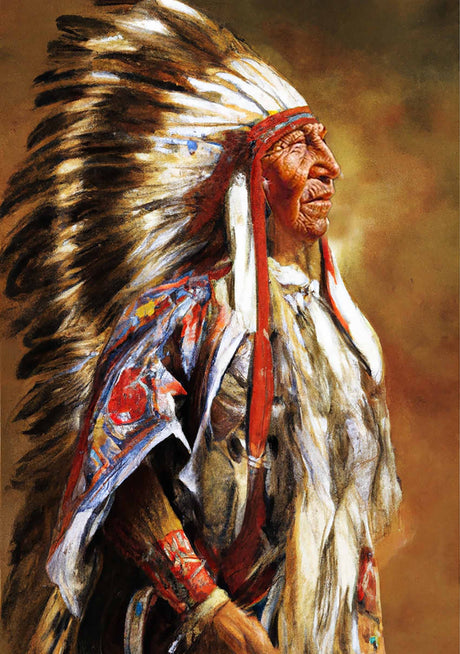 Reofrey DIY Diamond Art Painting Kits for Adults Indians, Diamond Art Woman Full Drill Round Rhinestone Cross Stitch Embroidery Canvas for Crafts Decor (30x40 cm/ 12x16 inch) Reofrey