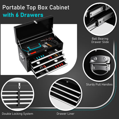 INTERGREAT 5-Drawer Rolling Tool Chest, High Capacity Tool Chest with Lockable Wheels, 2-in-1 Detachable Steel Tool Storage Cabinet with Lock and Drawers for Garage, Workstation, Barbershop(B - WoodArtSupply