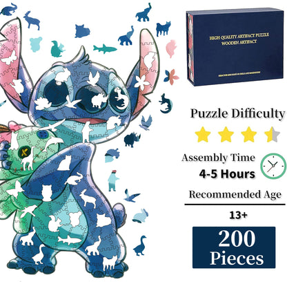 Wooden Puzzles for Adults, 200 Piece Irregular Animal Shaped Wooden Jigsaw Puzzles, Unique Puzzles for Adults, Cool Puzzles for Adults, Funny Gifts for Adults