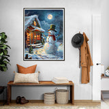 SKRYUIE Paint by Numbers Kit for Adults Beginner Snowman, Acrylic Christmas Oil Painting by Numbers Kits with PaintBrushes Paintwork Art Crafts Canvas for Home Decor 16x20 inch d3 SKRYUIE