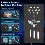 Large Rifle Safe, 30 Gun Safe for Rifle and Shotgun/Rifle Pistol Rack/Storage Pocket/Removable Shelf/Silent Mode/External Battery/LED,180° Open Door Panel Organizer Gun Cabinet Unassembled (Updated) TTSITG