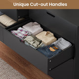 HAUOMS Modern 8 Drawer Dresser, Black Chest of Drawers for Bedroom,Closet Dressers with Drawers for Living Room, Entryway, Hallway HAUOMS