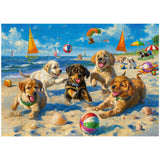 Funny Dog Puzzles for Adults 1000 Pieces and up, PICKFORU Beach Puzzle Collection Cute Dog, Puppy Animal Puzzle as Home Decor PICKFORU