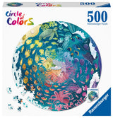 Ravensburger Circle of Colors: Ocean - 500 Piece Round Jigsaw Puzzle | Engaging Activity for Kids and Adults | Premium Quality | Sustainable Forestry Practices | FSC Certified Ravensburger