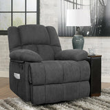 LPFLPF Oversized Recliner Chair,Wide Manual Recliner,Lounge Chair for Living Room,Theater Seating for Big Man, Grey LPFLPF