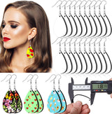 YGAOHF Sublimation Earring Blanks for Mom, 1.8" Lightweight Wood Earrings Blanks with Protective Film, Unfinished MDF Teardrop Earrings for Earring Making, DIY Halloween Mather's Day Easter Earrings YGAOHF