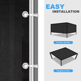 VICLLAX 90% Shade Fabric Sun Shade Cloth Privacy Screen with Grommets for Patio Garden Pergola Cover Canopy 16x20 FT, Black VICLLAX