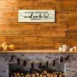 Jetec Christian Wall Art Decor, As for Me and My House We Will Serve the Lord Wooden Plaque Decor for Church Home Farmhouse Bible Verse Scripture Wall Signs (17 x 6 Inch, Joshua) Jetec