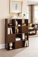 ClosetMaid Cubeicals 12 Cube Storage Shelf Organizer Bookshelf, Stackable, Vertical or Horizontal, Easy Assembly, Wood, Dark Cherry Finish ClosetMaid