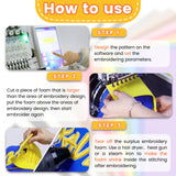 New brothread Tearaway Embroidery Stabilizer Backing for Caps and Hats - 4" x 8" 125 Sheets+15PCS Embroidery Puffy Foam 9″x12″ Large Size 3MM Creating 3D Embroidery Effect for Caps, Garments, Jackets New brothread