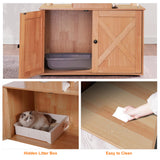 Heybly Cat Tree with Litter Box Enclosure for Indoor Big Cat, Cat Tower for Large Cats 20 lbs Heavy Duty,Modern Cat Condo Furniture with Scratching Posts, Walnut HCT110WB Heybly