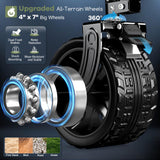 Hikemoon Collapsible Wagon Cart Foldable, 460LB Weight Capacity 220L Heavy Duty Folding Beach Wagon with Big All-Terrain Wheels, Utility Wagon for Groceries, Shopping, Garden, Sports, Camping, Black HIKEMOON