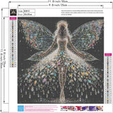 ZHUDENGXJL 5D Diamond Painting Kits for Adults,Colourful Angel Wings Fairy Diamond Art Kits for Adults,DIY Full Drill Diamond Dot Gem Art Kits for Adult Beginners,Wall Home Decor 12 X 12inch ZHUDENGXJL