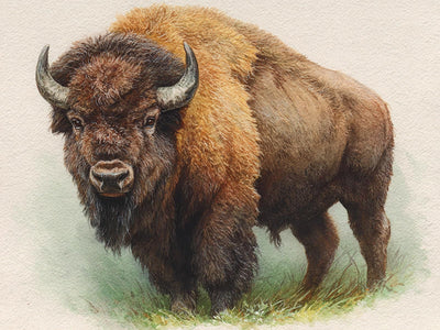 CDYCNXZ Buffalo Bison Diamond Art Painting Kits Animals Wildlife Round 5D Full Drill Diamond Dots Craft for Adults Beginner Wall Decor 12x16 inch