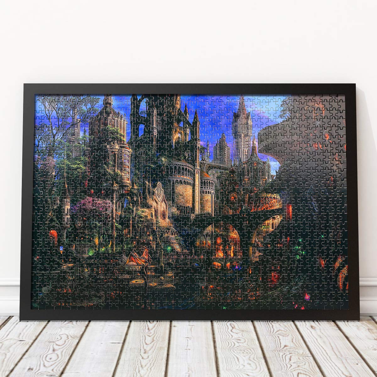 Ingooood- Jigsaw Puzzle 1000 Pieces for Adult- Fantasy Series- City of Green Plants_IG-1146 Entertainment Wooden Puzzles Toys Ingooood
