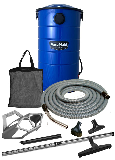 VacuMaid GV50BPRO Professional Wall Mounted Garage and Car Vacuum with 50 ft. Hose and Tools VacuMaid