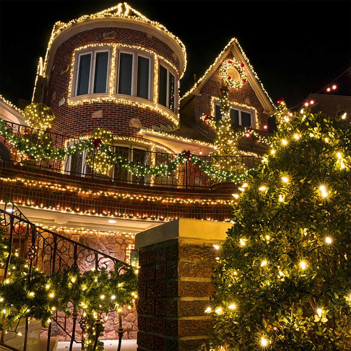 WATERGLIDE 1000 LED Christmas String Lights, 328 FT Green Wire LED Decorative Fairy Lights with Remote & 8 Modes, Waterproof for Outdoor Xmas Holiday Party Garden Wedding Home Decor, Warm White WATERGLIDE