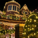 WATERGLIDE 1000 LED Christmas String Lights, 328 FT Green Wire LED Decorative Fairy Lights with Remote & 8 Modes, Waterproof for Outdoor Xmas Holiday Party Garden Wedding Home Decor, Warm White WATERGLIDE