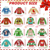 15 Pieces Christmas Ugly Sweater Diamond Painting Keychain 5d Sweater Diamond Art Keychains Christmas Painting Kits for Xmas DIY Crafts Hanging Ornaments Home Decor Estune