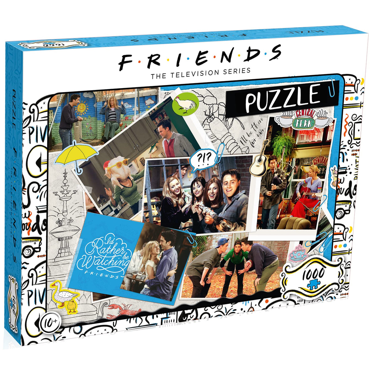 Top Puzzles Friends Scrapbook 1000 Piece Jigsaw Puzzle Game, Assemble characters from the popular TV Series including Joey, Ross, Rachel, Chandler, Phoebe and Monica, gift for ages 10 plus Top Trumps
