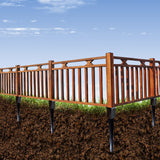 ARIFARO Fence Post Anchor 24 inch Ground Spike Heavy Duty Metal Black Powder Coated Fence Stakes Post, 4x4 inch(3.5 x3.5 inch Inner) Pack of 4 ARIFARO