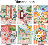 cupmod 6 Packs Paint by Numbers Kit for Adults,Coffee DIY Acrylic Oil Painting Paint by Numbers Kits on Canvas,Adults Paint by Numbers Kits Drawing Paintwork for Home Decor 9.8x13.8inch cupmod