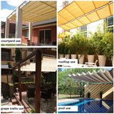 LXBAMKEA Retractable Wave Shade Sails, Telescopic Canopy Pergola Cover with Mounting Kit, Sun Protection Anti-UV Roof Awning, Outdoor Garden Patio Backyard Decoration Top Cover LXBAMKEA