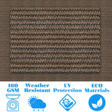 Awnpro 14' x 18' Sun Shade Sail Straight Edge Sun Shade Canopy with Grommets Sunlight Block Shade Cover for Outdoor Pergola Patio Backyard Garden (Brown) AwnPro