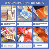 Lovepefe Moon Diamond Art Painting Kits for Adults Forest Paint with Diamond Kit for Beginners DIY Full Drill Gem Art Home Wall Decor 12 X 16 Inch Lovepefe