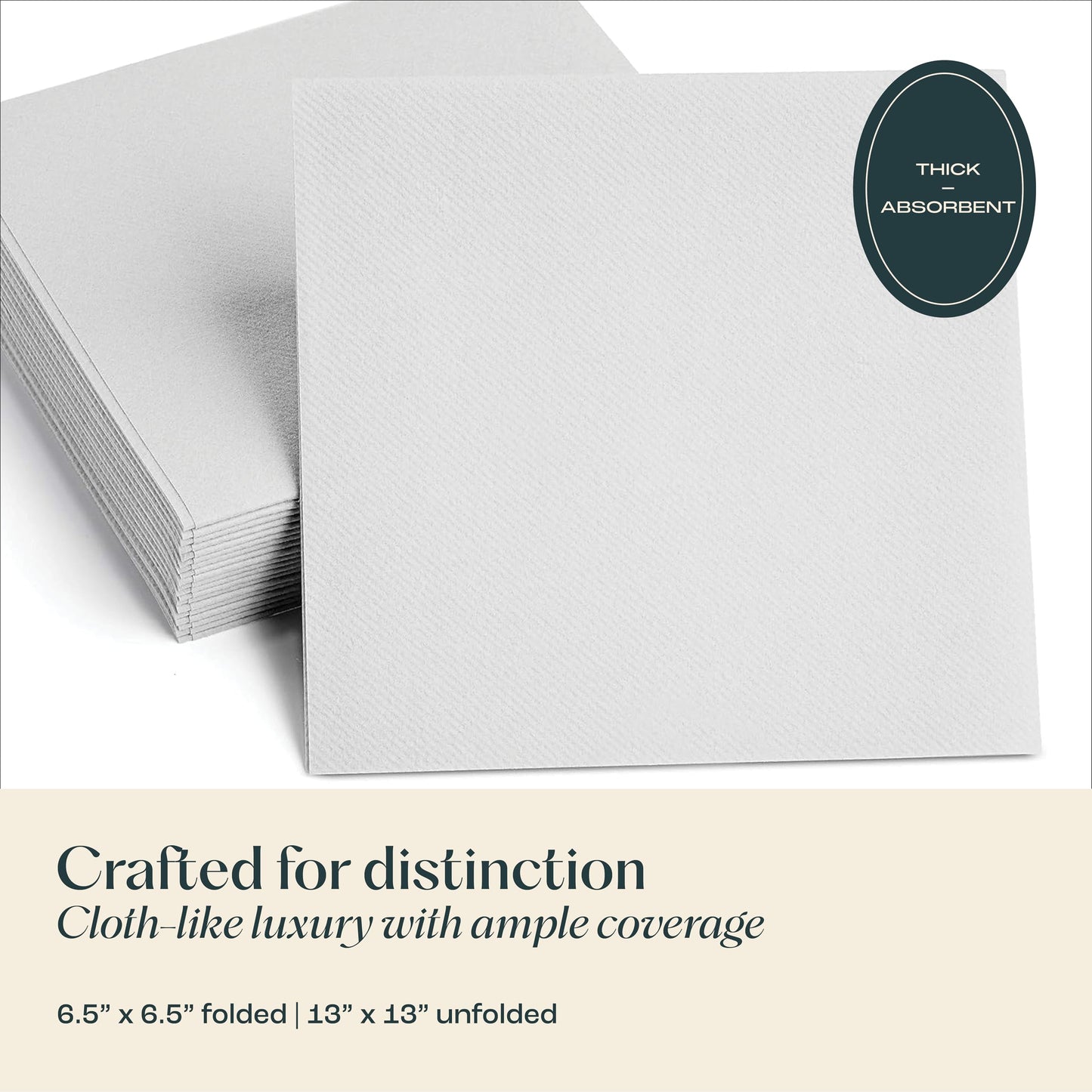 200 Linen-Feel Luncheon Paper Napkins - Disposable Lunch Napkins For Everyday Use - Ideal For Lunch, Dinner, Parties, Weddings, Restaurants, Or Event