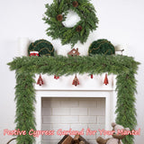 Artgar 6 Ft Christmas Garland - Cedar Garland - Cypress Garland - Real Touch Pine Garland - Garland Christmas Decorations for Home Dining Table Mantel Porch Winter Christmas Decor (Green) Artgar