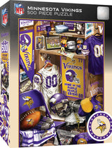 MasterPieces Game Day 500 Piece Jigsaw Puzzle for Adults - NFL Minnesota Vikings Locker Room - 15"x21" Masterpieces