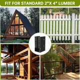 8Pcs Concealed Joist Hanger, 2" x 4"Outdoor Concealed-Flange Hanger, 2"x4" Outdoor Trim Concealed Flanges for 2"x4" Beam, Swing, Handrail, Fence woiron