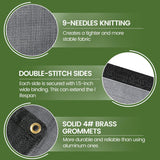 Windscreensupplyco 60-70% 10 FT X 20 FT Mesh Tarp/Shade Cloth 9-Needle Knitted Heavy Duty Black with Grommets for Green House, Garden, pergola, Pools, Dump Truck WindscreenSupplyCo