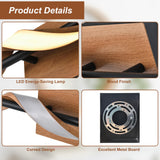 Lawyettle Farmhouse LED Wall Sconce, 3000K Dimmable LED Bathroom Light Fixture, 17.9" Vanity Light Over Mirror, Wood Indoor Wall Lamp for Bedroom, Living Room Lawyettle