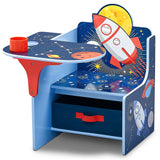 Delta Children Space Adventures Chair Desk with Storage Bin - Ideal for Arts & Crafts, Snack Time, Homeschooling, Homework & More - Greenguard Gold Certified, Blue Delta Children