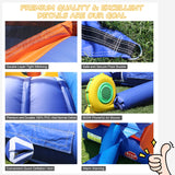 Commercial Grade Bounce House for Big Kids 5-12, 100% PVC Inflatable Bounce House Obstacle Course for Adult with 2 Slide, Ball Pit, Large Bounce Area, Climbing Wall, Basketball Rim 16x12x10FT w/Blower awesmflate