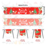 Merry Christmas Table Runner, Linen Christmas Trees Table Runner Red Merry Xmas Table Runner Long Seasonal Winter Holiday Kitchen Dining Table Decoration for Indoor Outdoor Home Party Christmas Decor Vspek