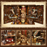 MiniCity Book Nook Kit, DIY Miniature Dollhouse Booknook Kit with Led Light and Dust Cover (Beyond Library Max) MiniCity