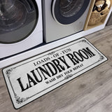 ROMAMIGO Grey Runner Rug, Farmhouse Kitchen Floor Mat, Non Slip Laundry Room Decor, Large (20 X 47 inch) ROMAMIGO