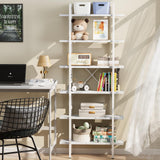 Azheruol Bookshelf 6 Tiers White Wooden Storage Shelf,Modern Open Display Storage Bookcase Book Organizer,Metal Bookshelf Standing Storage Shelf Tall Shelving Units for Home Office Study Azheruol