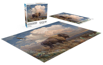 Buffalo Games - Hautman Brothers - Majestic Bison - 1000 Piece Jigsaw Puzzle for Adults -Challenging Puzzle Perfect for Game Nights - Finished Size is 26.75 x 19.75