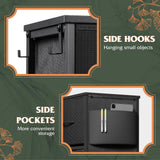 WLIVE Dresser for Bedroom with 10 Drawers, Fabric Dresser Chest of Drawers with Side Pockets and Hooks, Sturdy Metal Frame, Drawers Organizer Unit for Living Room, Hallway, Black WLIVE