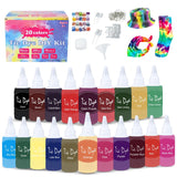 Tie Dye Kit for Kids & Adults - Complete DIY Tie Dye Set w/Tie Dye Powder in Tie Dye Refill Packets -Fun Kids Tie Dye Kit w/Nozzle Spray Tie Dye Kit for Fabric - Dye for Clothing (Pack of 20, 60 ml) Goodscious