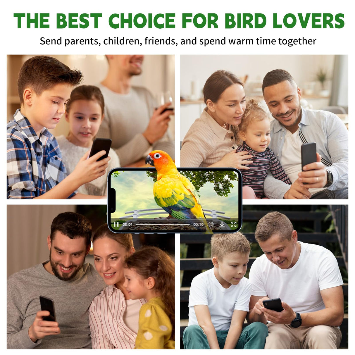 Smart Bird Feeder with Camera, HD Camera Bird Feeder, Solar Powered, Auto Capture Bird Videos & Detection, Solar Powered Wireless Birdhouse Camera for Outdoors, Perfect for Bird Lovers HYNXM