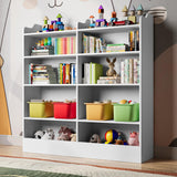 Cozy Castle 5-Tier Kids Bookshelf & Toy Storage Cabinet in White Cozy Castle