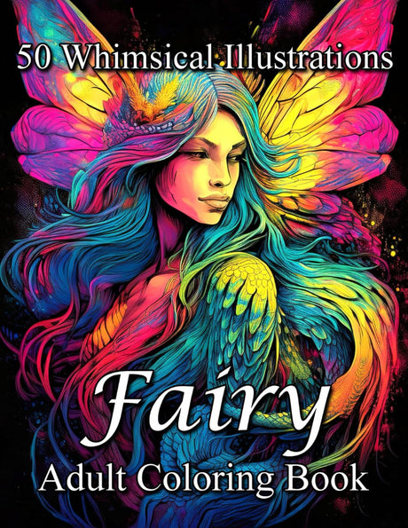 Fairy Coloring Book: Whimsical Fairies: 50 Beautiful Designs to Inspire Creativity, Mindfulness, and Relaxation (AC Fantasy Coloring Books) WoodArtSupply