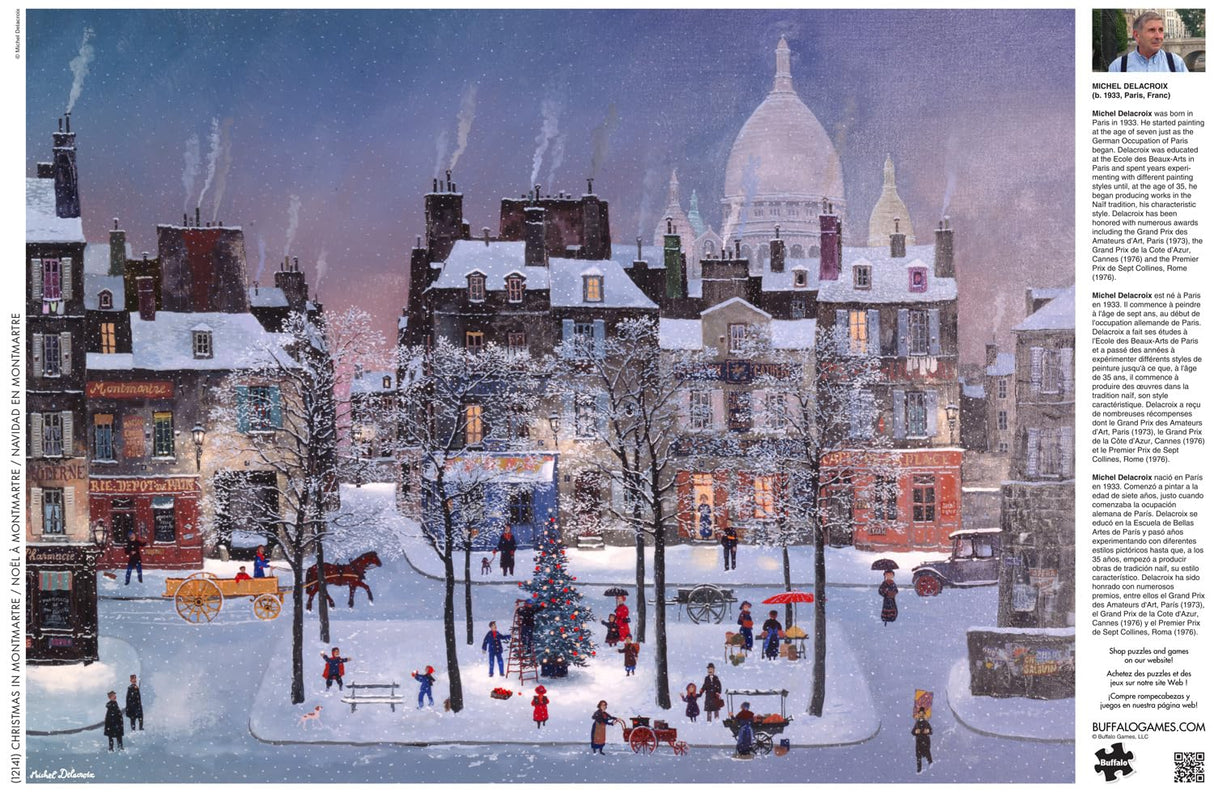 Buffalo Games - Michel Delacroix - Christmas in Monmartre - 1000 Piece Jigsaw Puzzle for Adults -Challenging Puzzle Perfect for Game Nights - Finished Size is 26.75 x 19.75 Buffalo Games