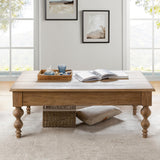 HULALA HOME Wood Lift Top Coffee Table with Storage, Farmhouse Convertible Dining Table for Living Room, Large Rectangle Rustic Central Table with Hidden Compartment, Acorn HULALA HOME